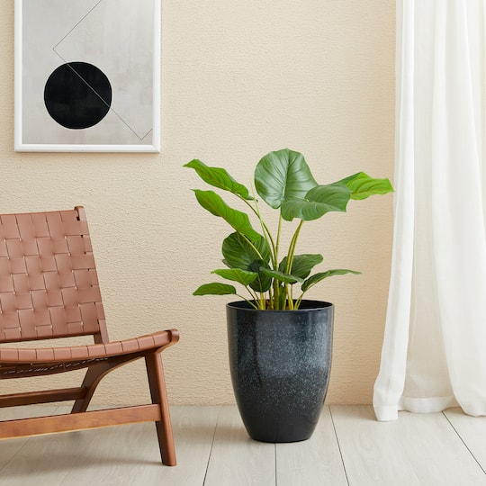 Glitzhome® 17" Eco-Friendly Oversized Faux Ceramic Tall Bowl Planters